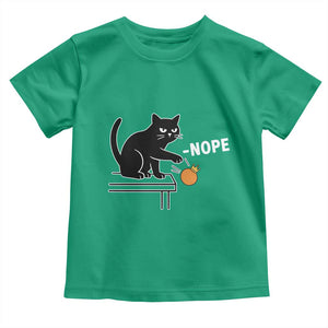 No Kings Protest Toddler T Shirt Funny Cat Kicking Crown TS14 Irish Green Print Your Wear