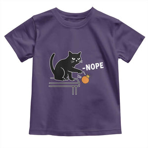 No Kings Protest Toddler T Shirt Funny Cat Kicking Crown TS14 Purple Print Your Wear