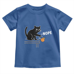 No Kings Protest Toddler T Shirt Funny Cat Kicking Crown TS14 Royal Blue Print Your Wear