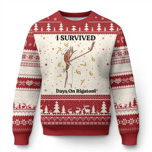 Marcus The Worm Meme Ugly Christmas Sweater Funny 67 Six Seven Brain Rot TS14 Beige Red Print Your Wear
