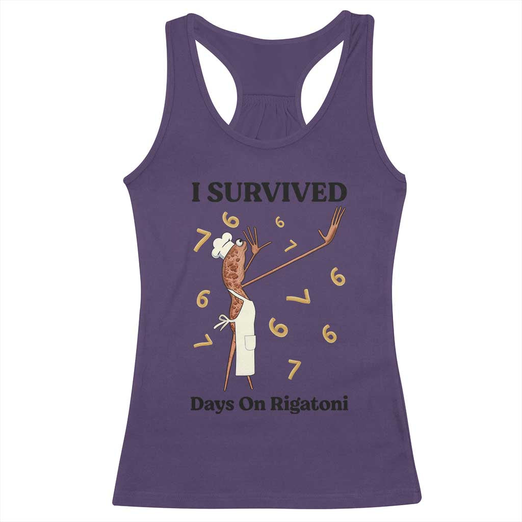 Marcus The Worm Meme Racerback Tank Top Funny 67 Six Seven Brain Rot TS14 Purple Print Your Wear