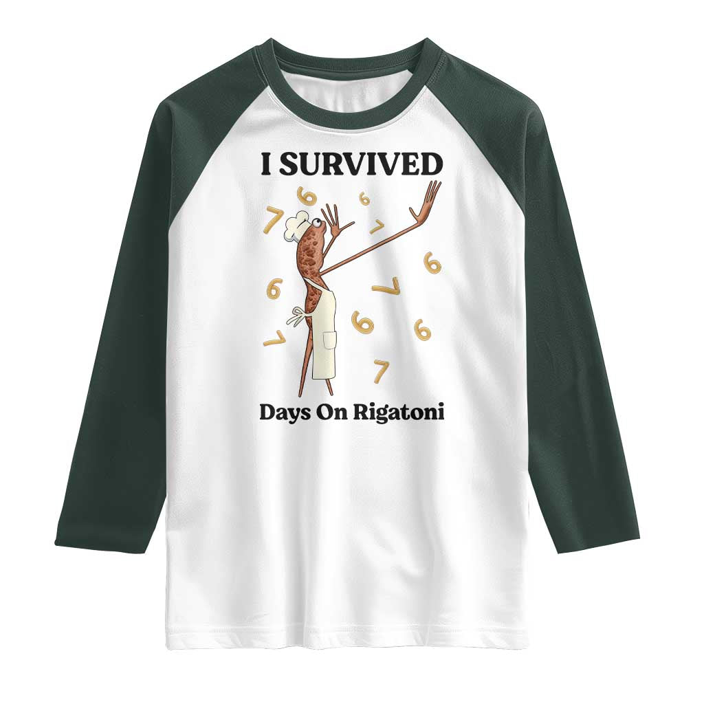 Marcus The Worm Meme Raglan Shirt Funny 67 Six Seven Brain Rot TS14 White Dark Forest Green Print Your Wear