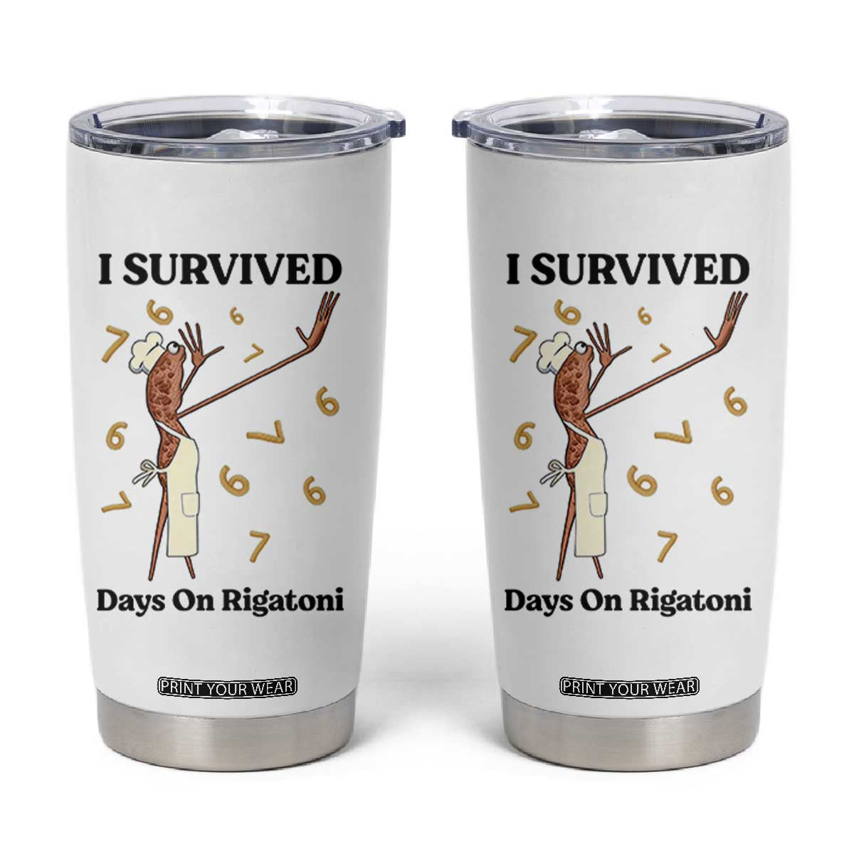 Marcus The Worm Meme Tumbler Cup Funny 67 Six Seven Brain Rot TS14 White Print Your Wear