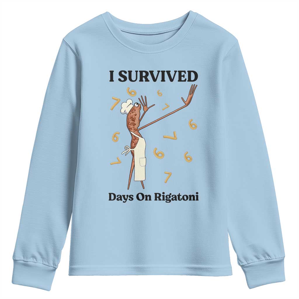 Marcus The Worm Meme Youth Sweatshirt Funny 67 Six Seven Brain Rot TS14 Light Blue Print Your Wear