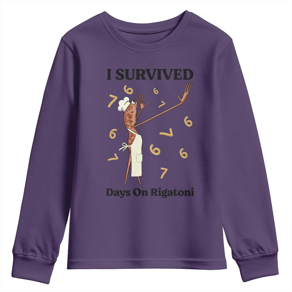 Marcus The Worm Meme Youth Sweatshirt Funny 67 Six Seven Brain Rot TS14 Purple Print Your Wear