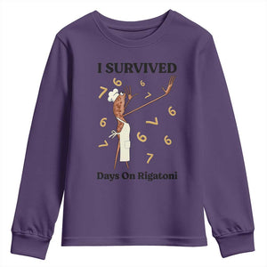 Marcus The Worm Meme Youth Sweatshirt Funny 67 Six Seven Brain Rot TS14 Purple Print Your Wear