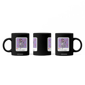 Anti Valentine Coffee Mug Funny Skeleton Selfie Meme TS14 Print Your Wear