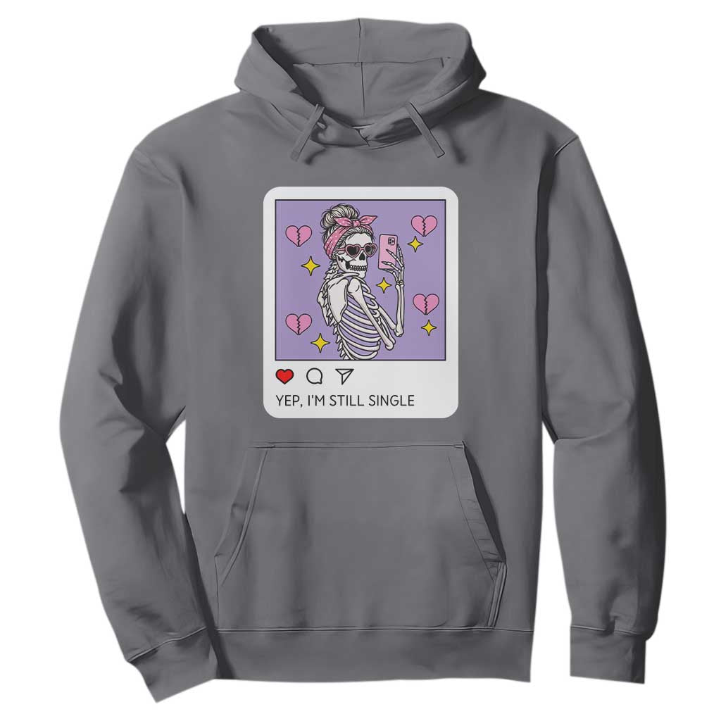 Anti Valentine Hoodie Funny Skeleton Selfie Meme TS14 Charcoal Print Your Wear