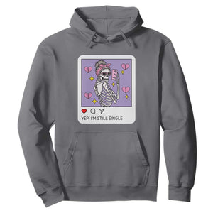 Anti Valentine Hoodie Funny Skeleton Selfie Meme TS14 Charcoal Print Your Wear