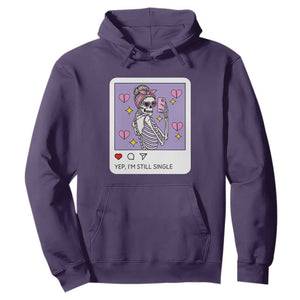 Anti Valentine Hoodie Funny Skeleton Selfie Meme TS14 Purple Print Your Wear