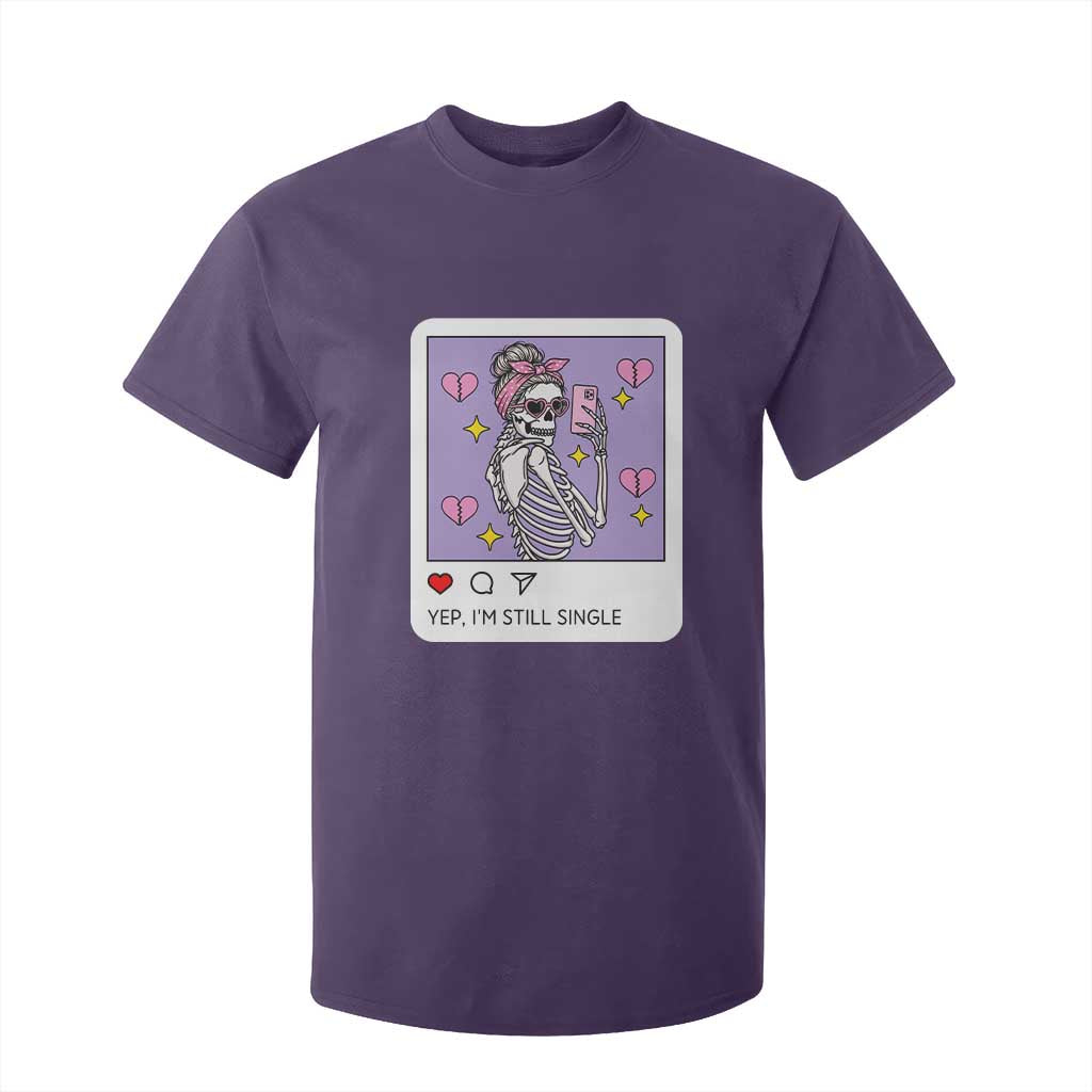Anti Valentine T Shirt For Kid Funny Skeleton Selfie Meme TS14 Purple Print Your Wear
