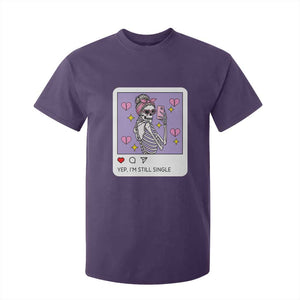 Anti Valentine T Shirt For Kid Funny Skeleton Selfie Meme TS14 Purple Print Your Wear