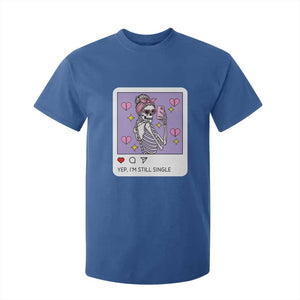 Anti Valentine T Shirt For Kid Funny Skeleton Selfie Meme TS14 Royal Blue Print Your Wear
