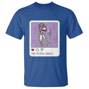 Anti Valentine T Shirt Funny Skeleton Selfie Meme TS14 Royal Blue Print Your Wear