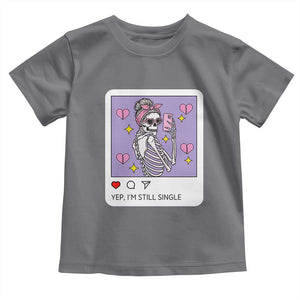 Anti Valentine Toddler T Shirt Funny Skeleton Selfie Meme TS14 Charcoal Print Your Wear
