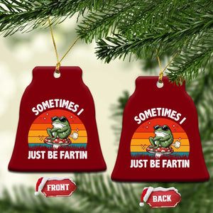 Funny Frog Meme Ceramic Ornament Sometimes I Just Be Fartin TS14 Print Your Wear