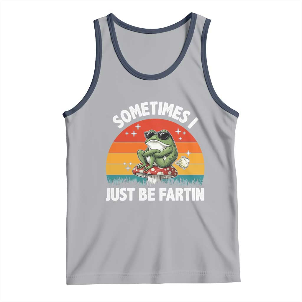 Funny Frog Meme Tank Top Sometimes I Just Be Fartin TS14 Athletic Heather Navy Print Your Wear