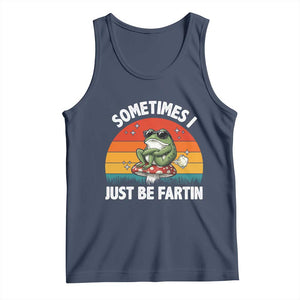 Funny Frog Meme Tank Top Sometimes I Just Be Fartin TS14 Navy Print Your Wear