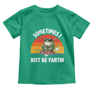 Funny Frog Meme Toddler T Shirt Sometimes I Just Be Fartin TS14 Irish Green Print Your Wear