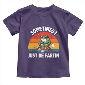 Funny Frog Meme Toddler T Shirt Sometimes I Just Be Fartin TS14 Purple Print Your Wear