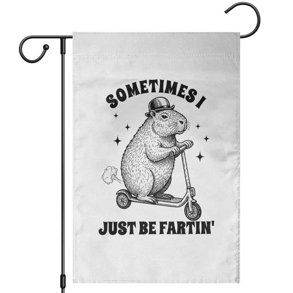 Funny Groundhog Scooter Garden Flag Sometimes I Just Be Fartin TS14 White Print Your Wear