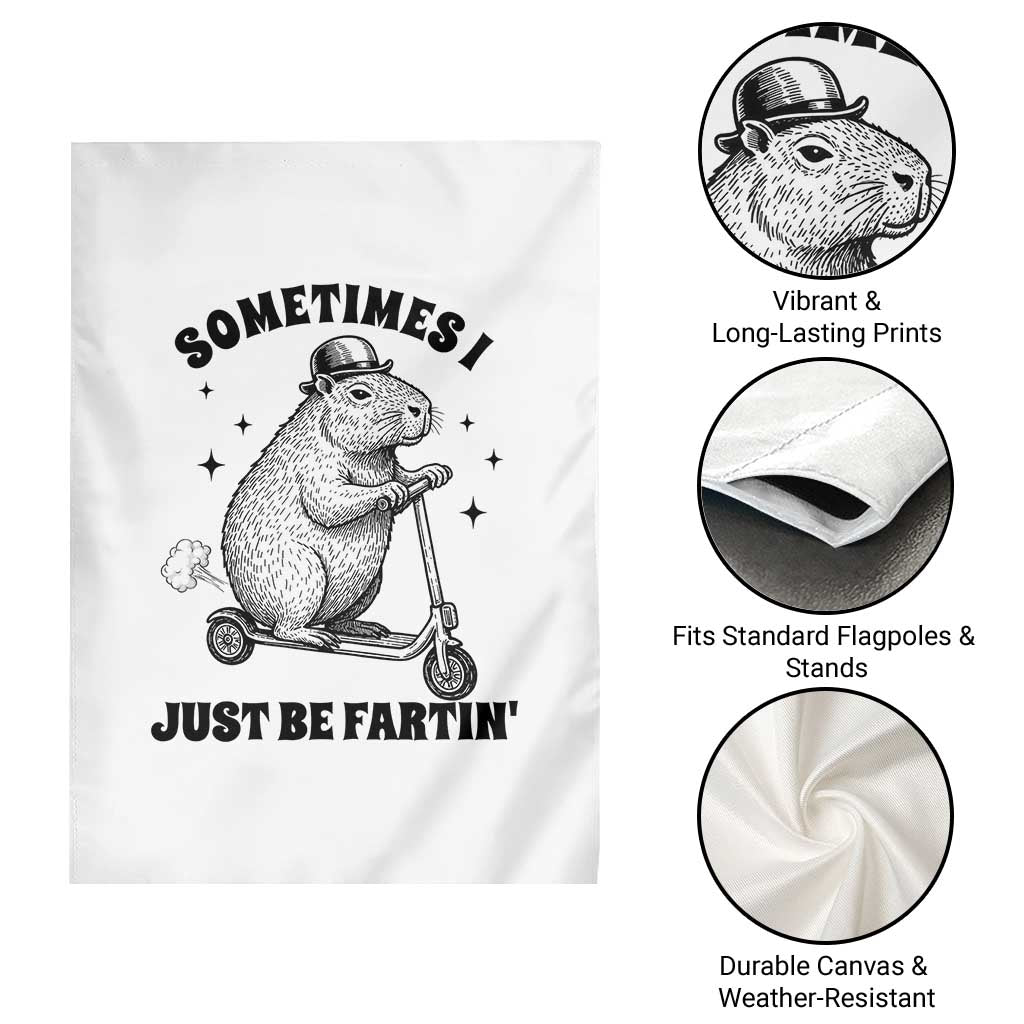 Funny Groundhog Scooter Garden Flag Sometimes I Just Be Fartin TS14 Print Your Wear