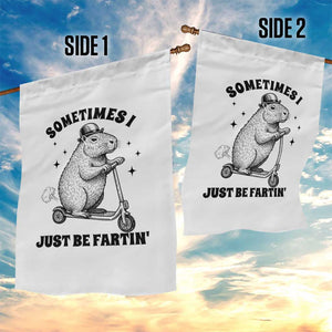 Funny Groundhog Scooter Garden Flag Sometimes I Just Be Fartin TS14 Print Your Wear