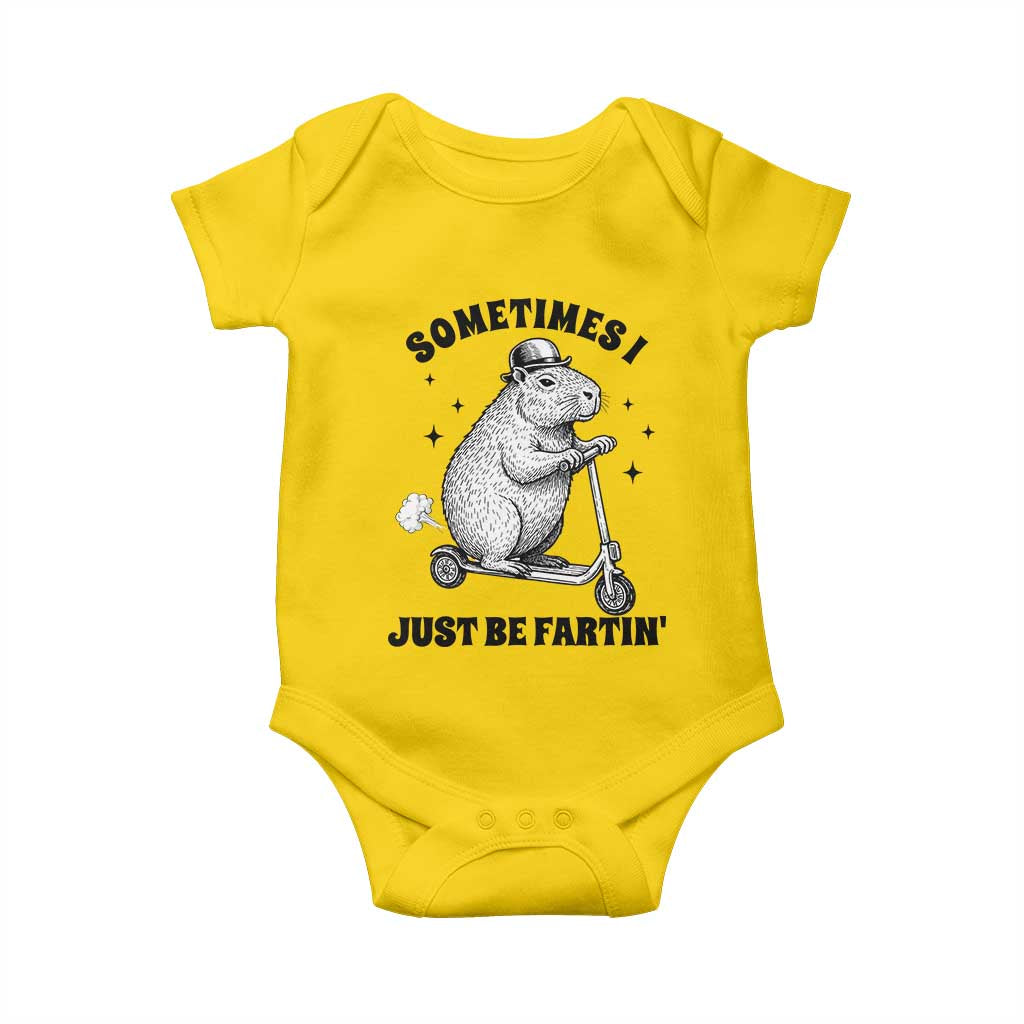 Funny Groundhog Scooter Baby Onesie Sometimes I Just Be Fartin TS14 Daisy Print Your Wear