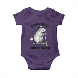 Funny Groundhog Scooter Baby Onesie Sometimes I Just Be Fartin TS14 Purple Print Your Wear