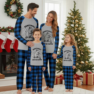 Funny Groundhog Scooter Plaid Pajama Set Sometimes I Just Be Fartin TS14 Blue Plaid Print Your Wear