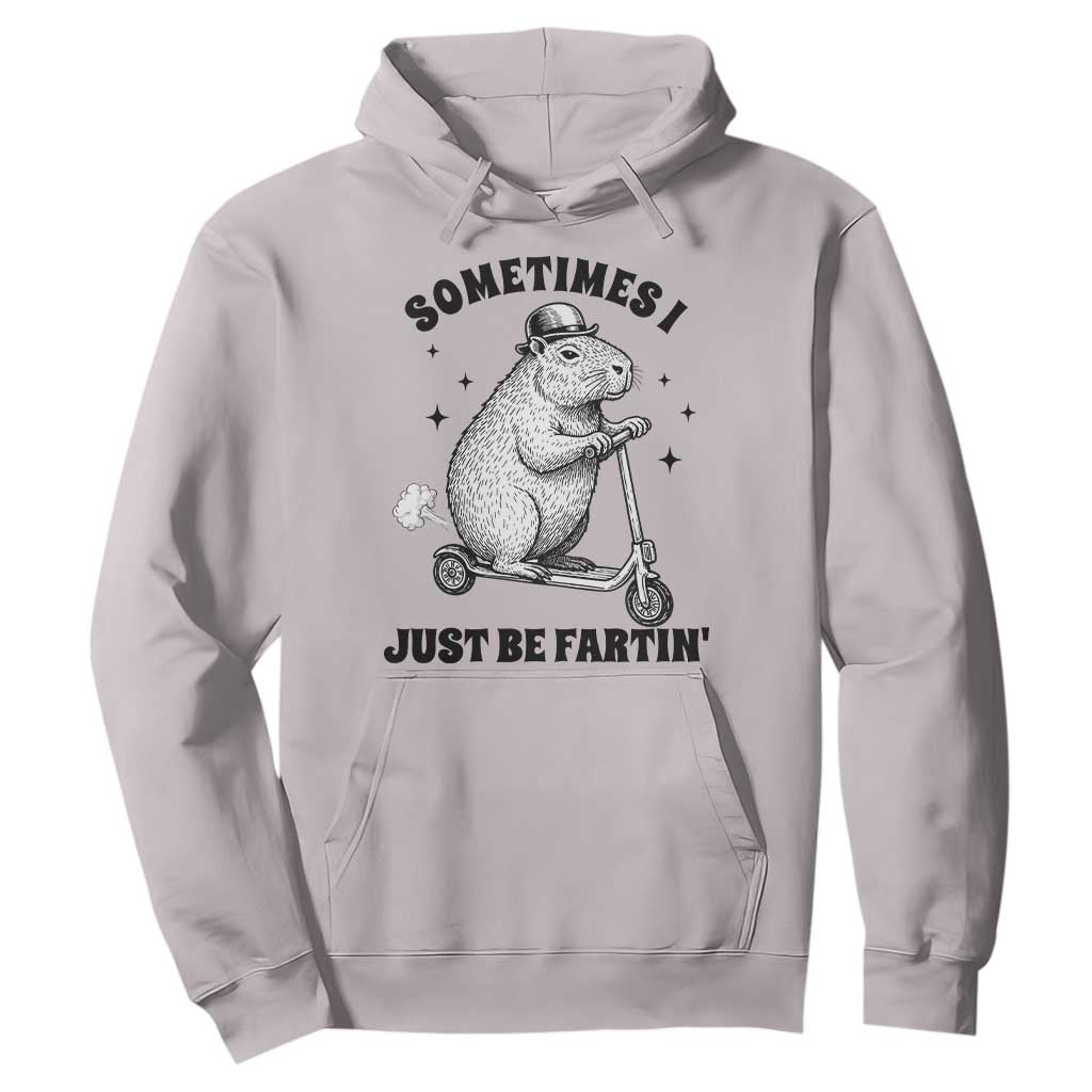 Funny Groundhog Scooter Hoodie Sometimes I Just Be Fartin TS14 Ice Gray Print Your Wear