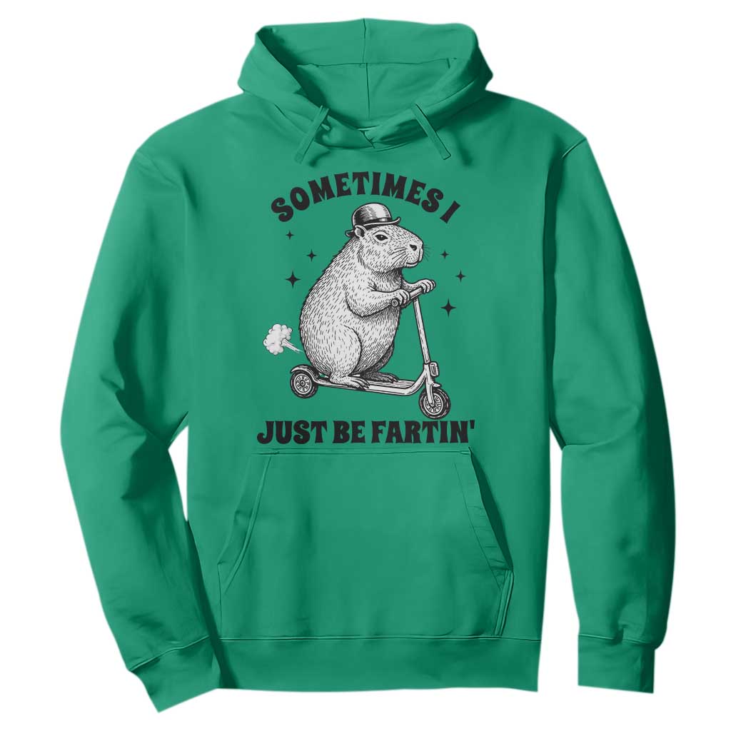 Funny Groundhog Scooter Hoodie Sometimes I Just Be Fartin TS14 Irish Green Print Your Wear