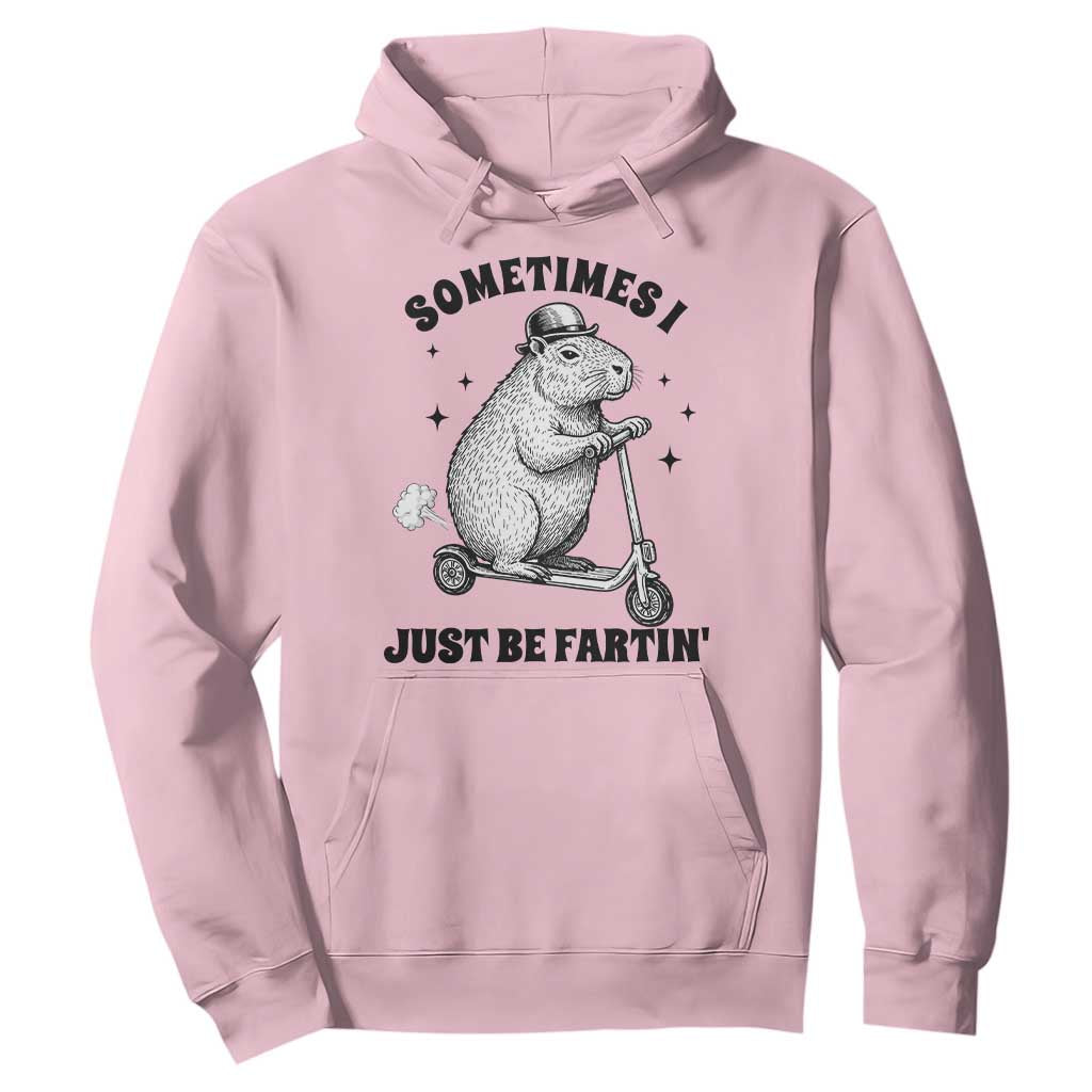 Funny Groundhog Scooter Hoodie Sometimes I Just Be Fartin TS14 Light Pink Print Your Wear