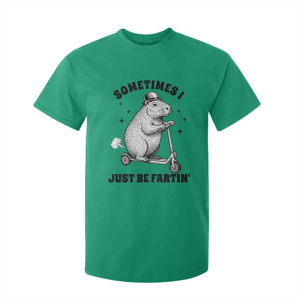 Funny Groundhog Scooter T Shirt For Kid Sometimes I Just Be Fartin TS14 Irish Green Print Your Wear