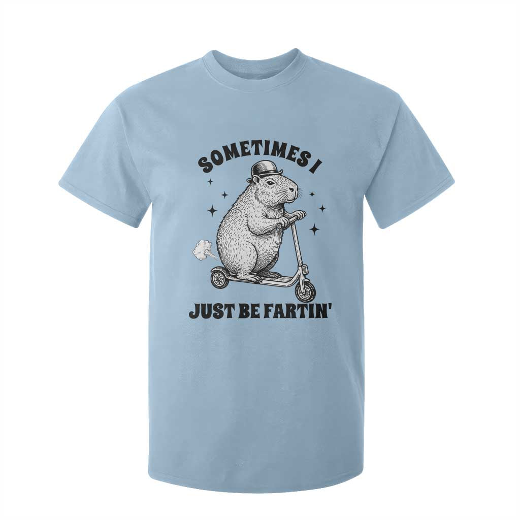 Funny Groundhog Scooter T Shirt For Kid Sometimes I Just Be Fartin TS14 Light Blue Print Your Wear