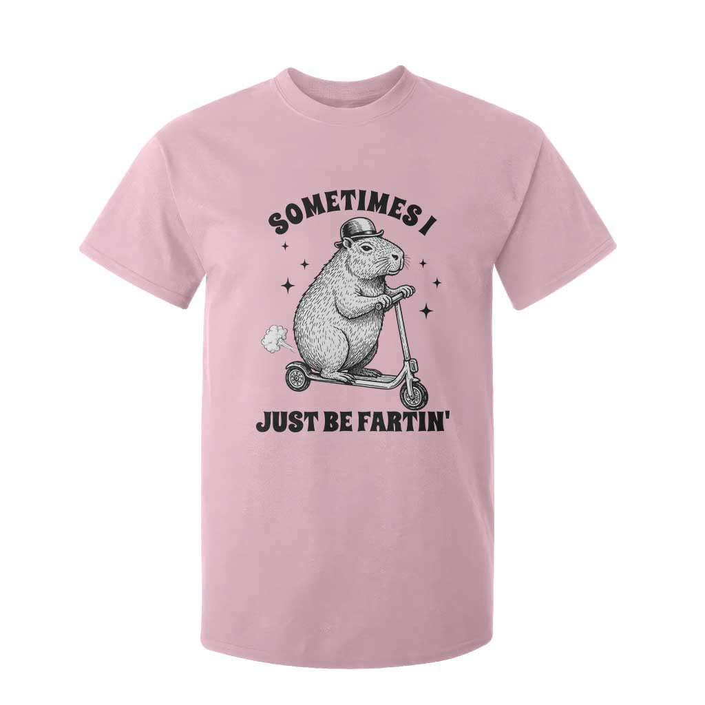 Funny Groundhog Scooter T Shirt For Kid Sometimes I Just Be Fartin TS14 Light Pink Print Your Wear