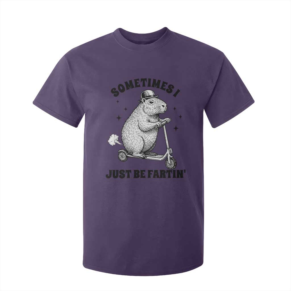 Funny Groundhog Scooter T Shirt For Kid Sometimes I Just Be Fartin TS14 Purple Print Your Wear