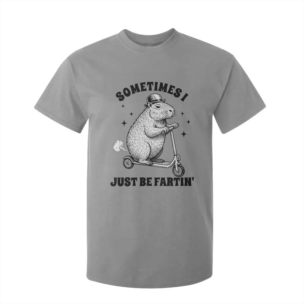 Funny Groundhog Scooter T Shirt For Kid Sometimes I Just Be Fartin TS14 Sport Gray Print Your Wear