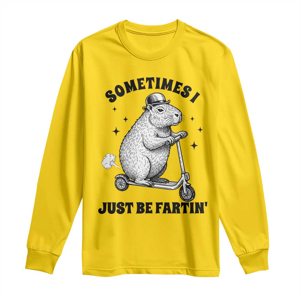 Funny Groundhog Scooter Long Sleeve Shirt Sometimes I Just Be Fartin TS14 Daisy Print Your Wear