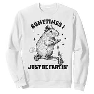 Funny Groundhog Scooter Sweatshirt Sometimes I Just Be Fartin TS14 White Print Your Wear