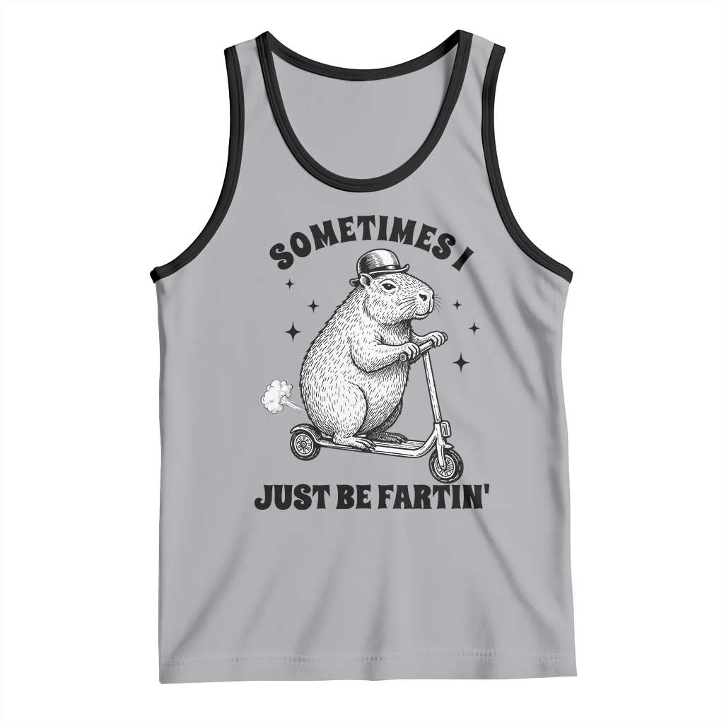 Funny Groundhog Scooter Tank Top Sometimes I Just Be Fartin TS14 Athletic Heather Black Print Your Wear