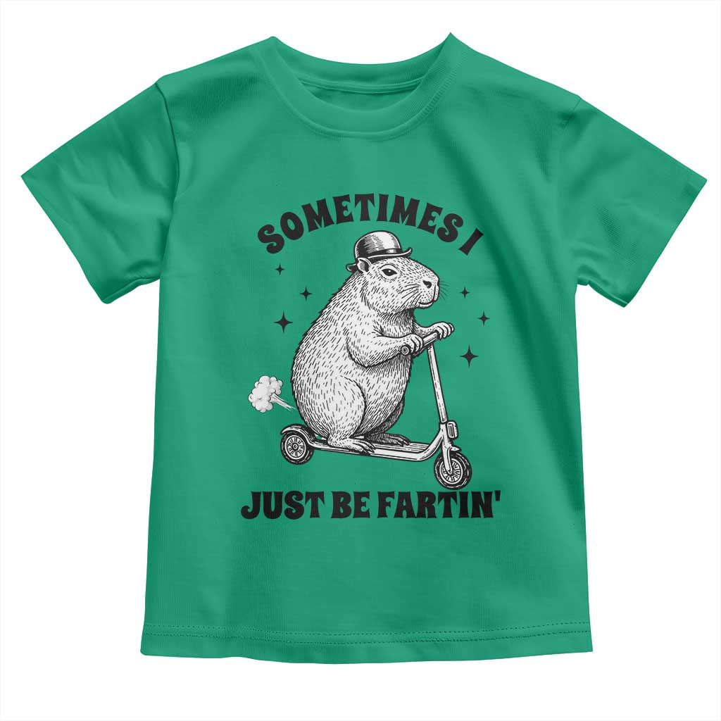Funny Groundhog Scooter Toddler T Shirt Sometimes I Just Be Fartin TS14 Irish Green Print Your Wear