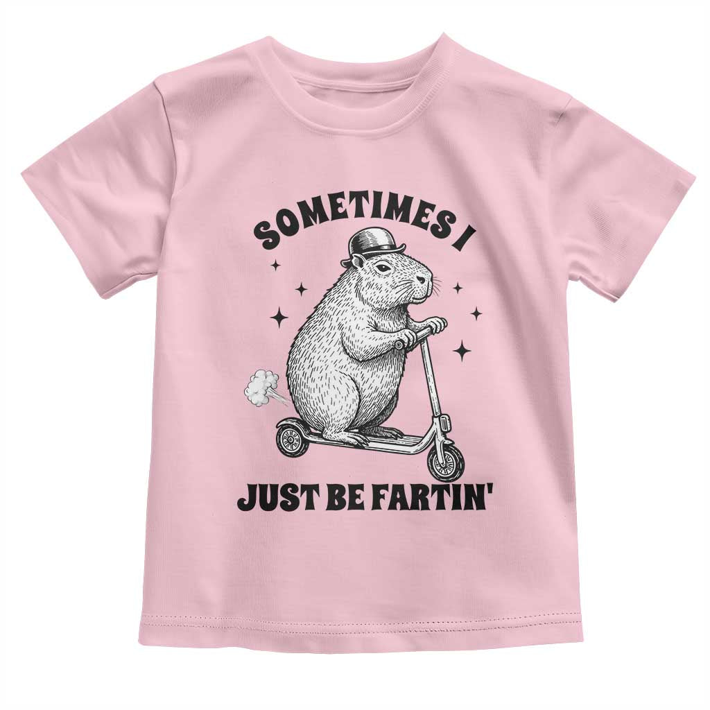 Funny Groundhog Scooter Toddler T Shirt Sometimes I Just Be Fartin TS14 Light Pink Print Your Wear