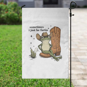 Funny Cowboy Frog Garden Flag Sometimes I Just Be Fartin TS14 Print Your Wear