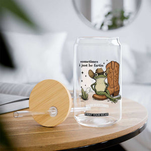 Funny Cowboy Frog Glass Can Sometimes I Just Be Fartin TS14 Print Your Wear