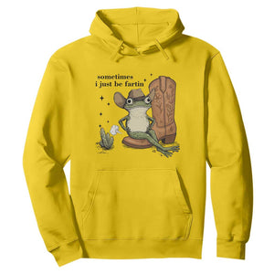 Funny Cowboy Frog Hoodie Sometimes I Just Be Fartin - Print Your Wear