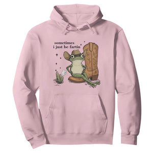 Funny Cowboy Frog Hoodie Sometimes I Just Be Fartin TS14 Light Pink Print Your Wear