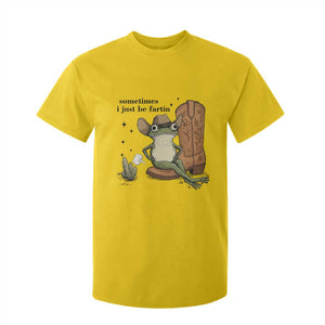 Funny Cowboy Frog T Shirt For Kid Sometimes I Just Be Fartin TS14 Daisy Print Your Wear
