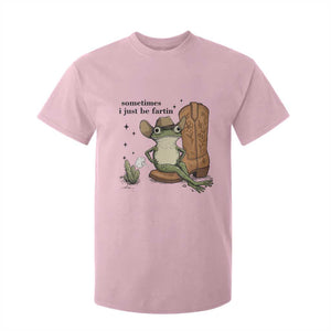 Funny Cowboy Frog T Shirt For Kid Sometimes I Just Be Fartin TS14 Light Pink Print Your Wear