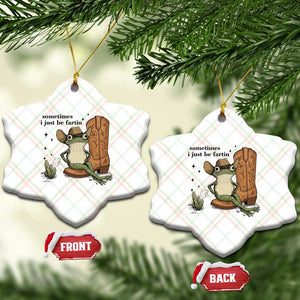 Funny Cowboy Frog Ceramic Ornament Sometimes I Just Be Fartin TS14 Print Your Wear